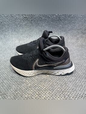 Nike React Infinity Run Flyknit 3 Black Running Shoes No Insoles Size 9.5 Womens